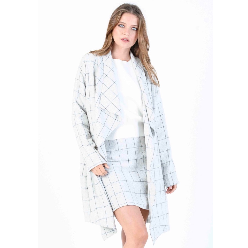 Brand New Lucca Couture Plaid Coat